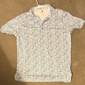 johnnie-O Blue and Pink Patterned Men's Shirt